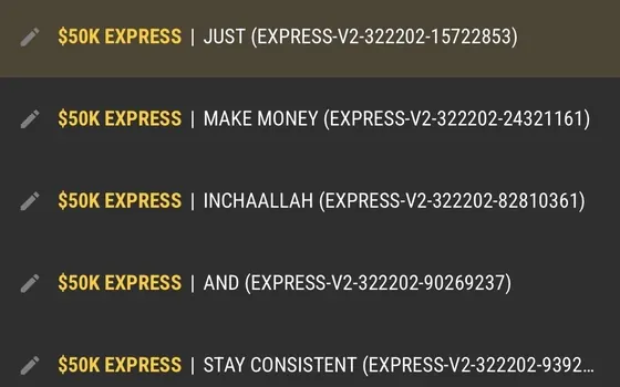 Comptes 50K Express cumulés — allocation maximale atteinte chez Topstep