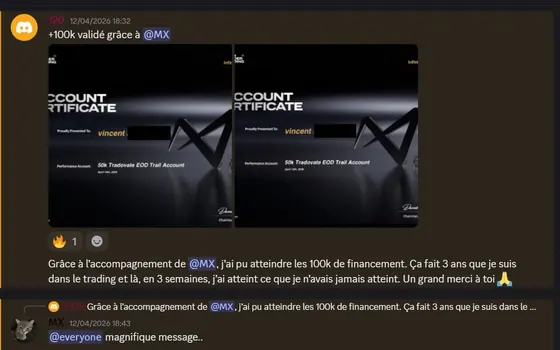 Vincent, élève Mxclusive : +100k validés en 3 semaines d'accompagnement
